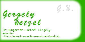 gergely wetzel business card